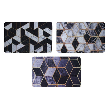 VETTA Коврик придверный, ПВХ, 44х74 см, 3 дизайна, резиновая