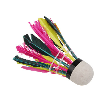 Воланы для бадминтона, тм BY SPORT, набор 3шт, в тубе, ПВХ+перо