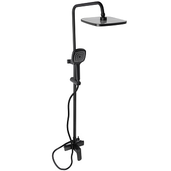 СоюзКран Душ система с цинк. смес (картридж 35мм), верх 1 реж 270*180мм, руч 1 реж 105*120мм, черный