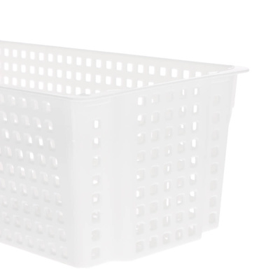 Корзинка Лофт прямоугольная 3л 297х130х96 мм белый, серый