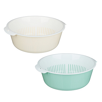 Миска-дуршлаг круглая D-24см, 3л, пластик