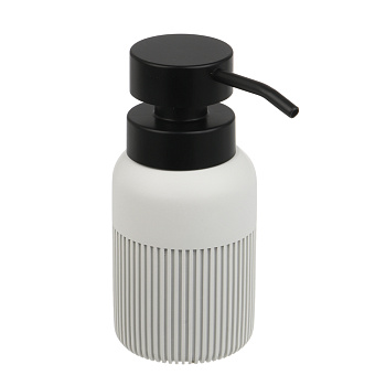 Диспенсер для жидкого мыла тм VETTA Модена, 230мл, полирезин, молочный, 7x7x15см