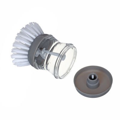 Щетка для посуды с дозатором тм VETTA, 8см, пластик, цвет серый