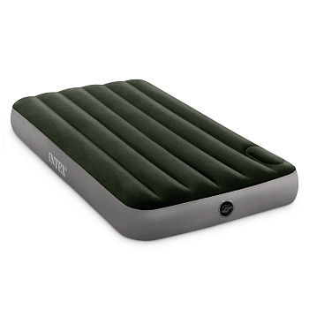 INTEX Матрас надувной DOWNY AIRBED, встроенный ножной насос, 191x99x25см, до 136кг, 64761