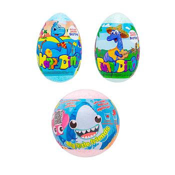 Средство шипучее для ванн My Little friends / Happy Dino с растущей игрушкой, 130г