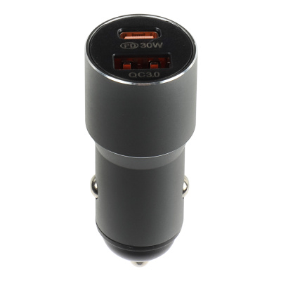 ЕРМАК Зарядное устройство в авто, USB QC3.0+PD, 5V-3A, 9V-3A, 12V-2,5A, металл