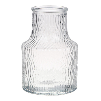 Ваза, 13х19,5 см, стекло, прозрачная