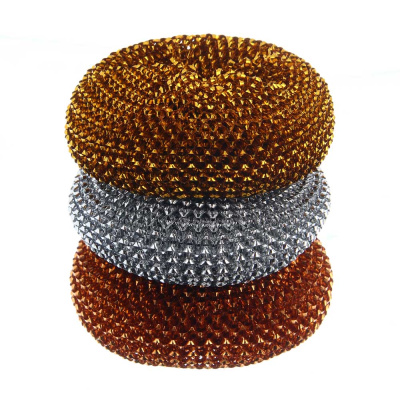 Губки для мытья посуды тм VETTA Бублик, 3 шт, 30гр, металл, ПЭТ