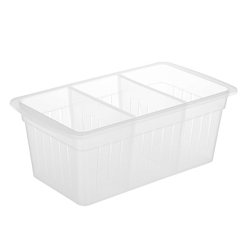 Корзинка для специй 3 секции 27x15x10см, пластик