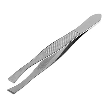 Пинцет для бровей тм ЮНИLOOK , металл, 9,2см, хром, 21B634