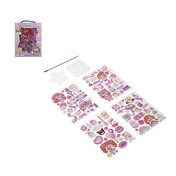 Набор для творчества "Брелок с наклейками", 11,9х9,2х3,6см, акрил, PET, 5 дизайнов