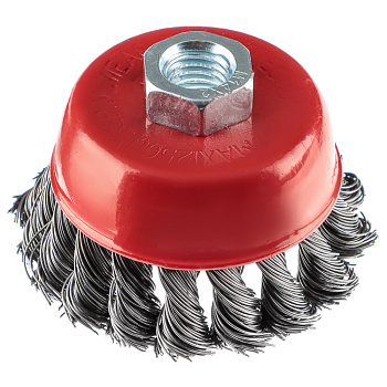 ЕРМАК Щетка металл. для УШМ 75мм/М14 крученая (чашка)