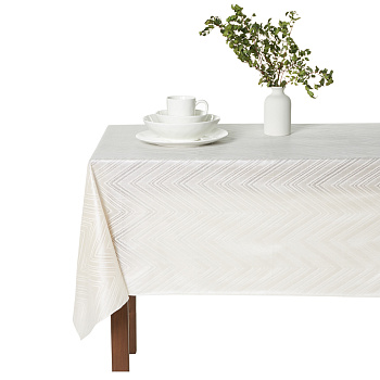 PROVANCE Милк Скатерть ПВХ 137х180см ажурная, листья