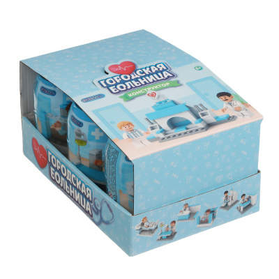 Конструктор "Городская больница" 6 в 1, в банке, ABS, тм ИГРОЛЕНД