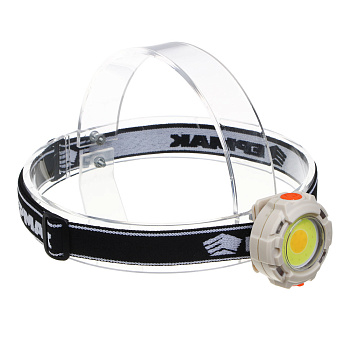 ЕРМАК Фонарь налобный, COB, 6 режимов, 500мАч, зарядка Type-C, пластик, красный свет, 53х34х53 мм