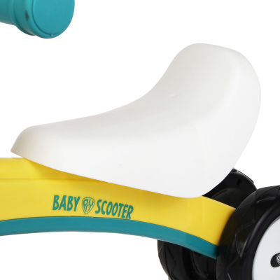 Беговел 4х колесный, тм BY SPORT, бело-желтый