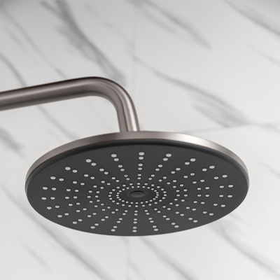 RAIN Душевая система со смесителем для душа, тропич. душ, руч. лейка 5 реж., латунь, графит