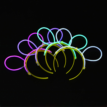 Неоновый ободок, диаметр ободка 10,5см, пластик, 4 цвета