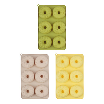 VETTA Форма силиконовая 6 ячеек, 27x16,5x3см "Пончики", 3 цвета