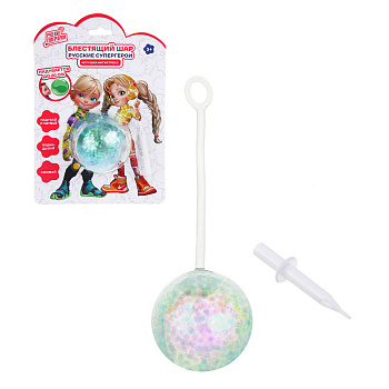 BY Игрушка антистресс блестящий шар "Русские Супергерои", TPR, РР, d=6см, 21х14см; 4 цвета