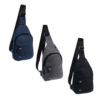 Сумка слинг тм ЮL Sport Vibe, полиэстер, 25.5х14х5см, 3 цвета