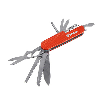 ЕРМАК Нож перочинный, 15см, многофункциональный, нержавеющая  сталь