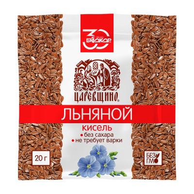 БАД к пище Кисель льняной Царевщино, без сахара, 20г