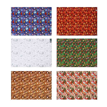 Бумага тм СНОУ БУМ подарочная, 70x100 см, 70 г, односторонняя, 6 диз.