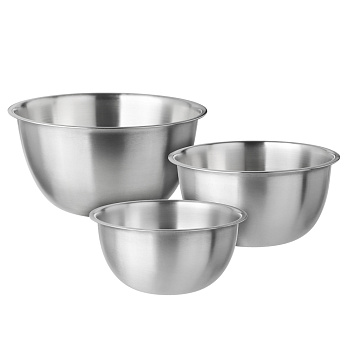 SATOSHI Набор салатников глубоких 3пр, 19-21-23см, 1500-2200-3000мл, нерж.сталь