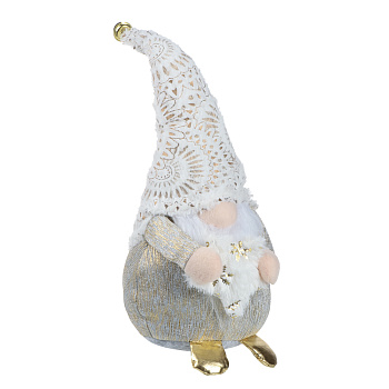 СНОУ БУМ Фигура декоративная "Гном" 38,5 см, полиэстер, 26-738