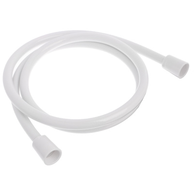 Шланг для душа, 150см, 1/2"(Имп)-1/2"(Имп), ПВХ, пластик, белый Шланг для душа, 150см, 1/2"(Имп)-1/2"(Имп), ПВХ, пластик, белый