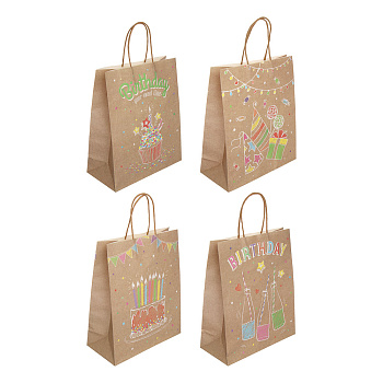 Пакет подарочный тм Fntastic, крафт, 120г, L 24,5x31x10,5см, бумага, 4 дизайна