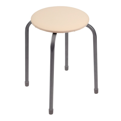 НИКА Табурет круг, металл, МДФ, мягкое сиденье, h47см, d29см, ТБ3