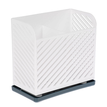 Подставка для столовых приборов тм VETTA, 15х8х14см, полипропилен, цвет белый