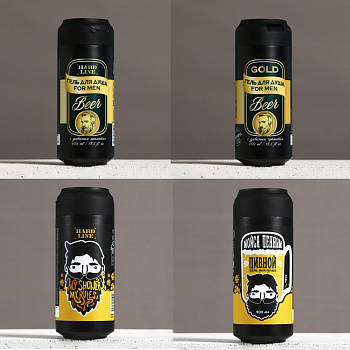 Гель для душа мужской HARD LINE пиво МИКС, 400мл