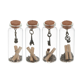 Сувенир "Бутылочка с пожеланием" тм LADECOR, 8х2,7 см, пробка, пластик, бумага