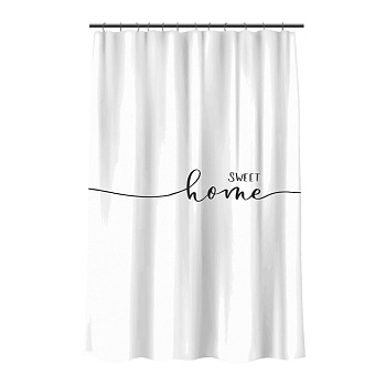 Штора для ванной тм VETTA Home, полиэстер 90 г/м2, 180x200см, с утяжелителем
