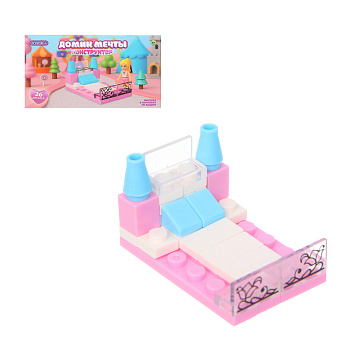 ИГРОЛЕНД Конструктор "Домик мечты", 13х3х7,5 см, ABS, 6 видов
