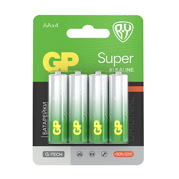 Батарейки AA GP Super BY Original 4шт 15AGM-2CR в блистере