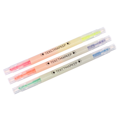 Маркер-выделитель ClipStudio 2х-цветный, круглый корпус, скош.након.2,6мм, 3 цв. комбинации