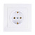 FORZA Розетка скрытой установки с зазем. контактом RS 16-133-Б, 250В, 16А, IP20, 85x85x46 мм, белая