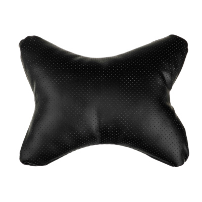 ЕРМАК Подушка на подголовник "косточка" перфор.экокожа, 29x23см, черная