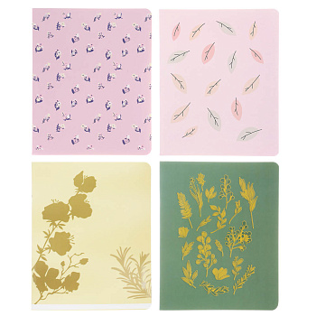 Тетрадь общая "Botanica", формат А5, 48л. в клетку, на скобе, скругленные углы, в ассортим.