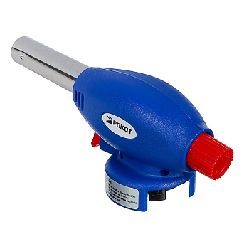 РОКОТ Горелка газ. с пьезорозжигом, цанговый захват, сопло 19мм, 17х6,6х5,1см