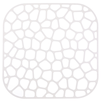 Решетка в раковину, 30х30см, пластик, цвет белый