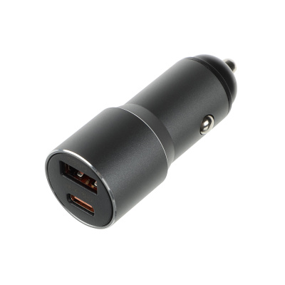 ЕРМАК Зарядное устройство в авто, USB QC3.0+PD, 5V-3A, 9V-3A, 12V-2,5A, металл