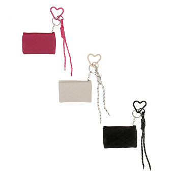 Подвеска паракорд с мини сумочкой на брелоке тм ЮL, ПУ, нейлон, пластик, 10,5х8 см, 3 цвета, арт.1