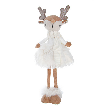 СНОУ БУМ Фигура декоративная "Олененок" 43 см, полиэстер