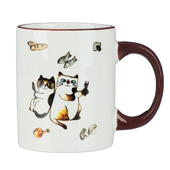 Кружка 300мл, тм MILLIMI Котовасия, керамика