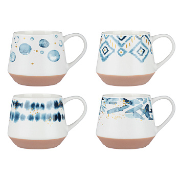 Кружка Абстракция тм MILLIMI, 470мл, 4 дизайна, фарфор